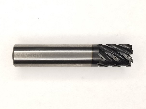 1/2" 7 Flute Variable Index High Performance Carbide End Mill .030 Radius