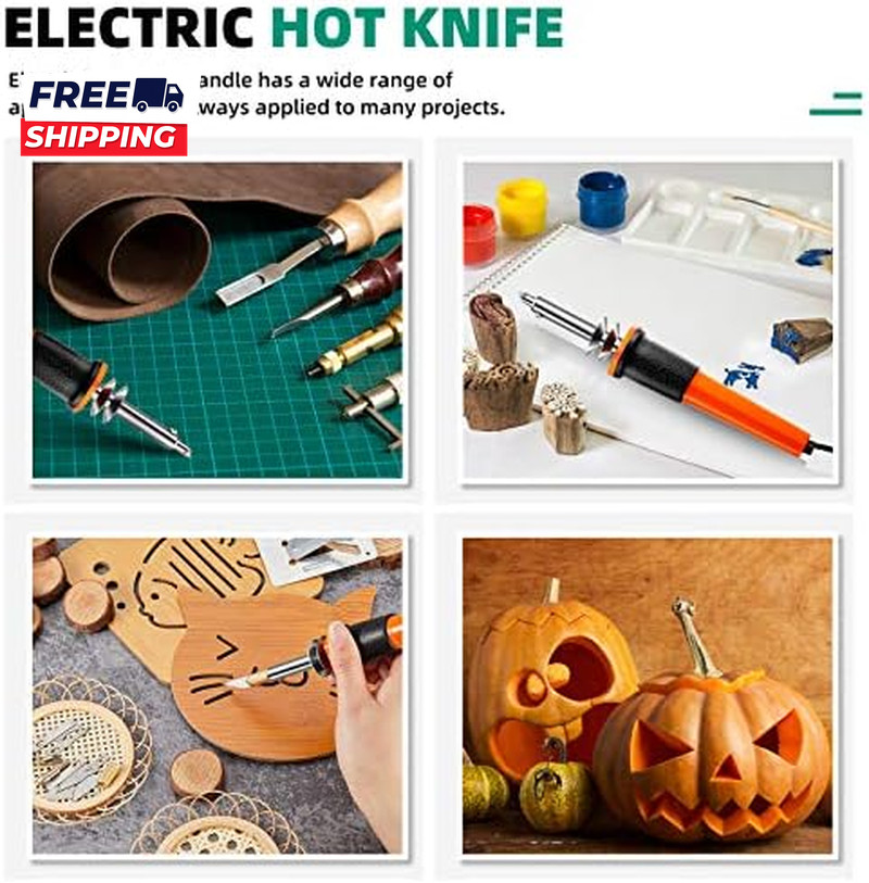 22 Pieces Electric Hot Cutter Tool Kit Include Heated Plastic Cutter