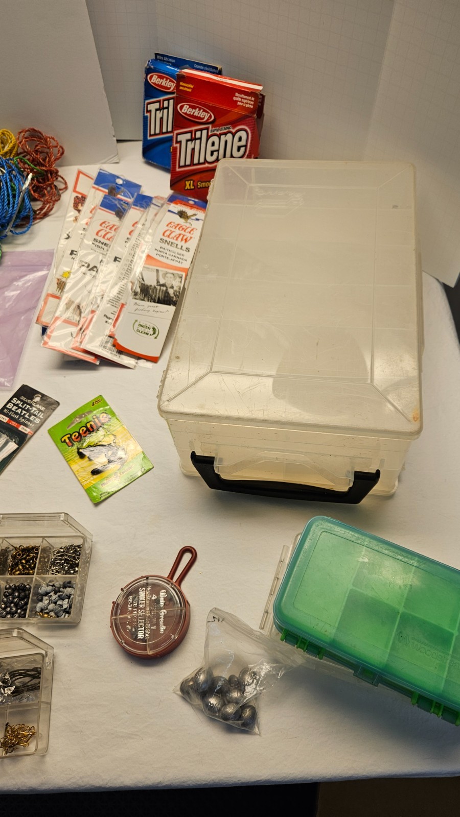 New/Used Large Lot Fishing Accessories Lures, Lines, Bobbers, Weights, Hooks