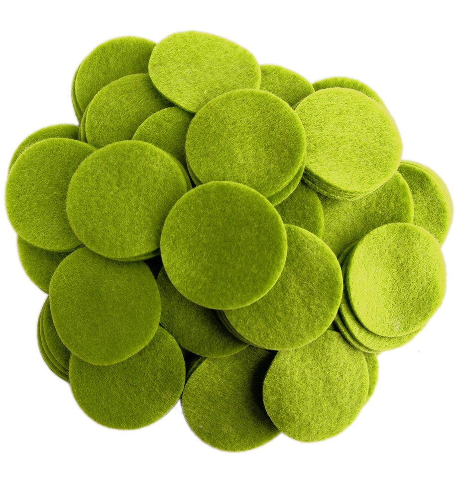 Pear Green Craft Felt Circles 3/4 Inch - 150pc