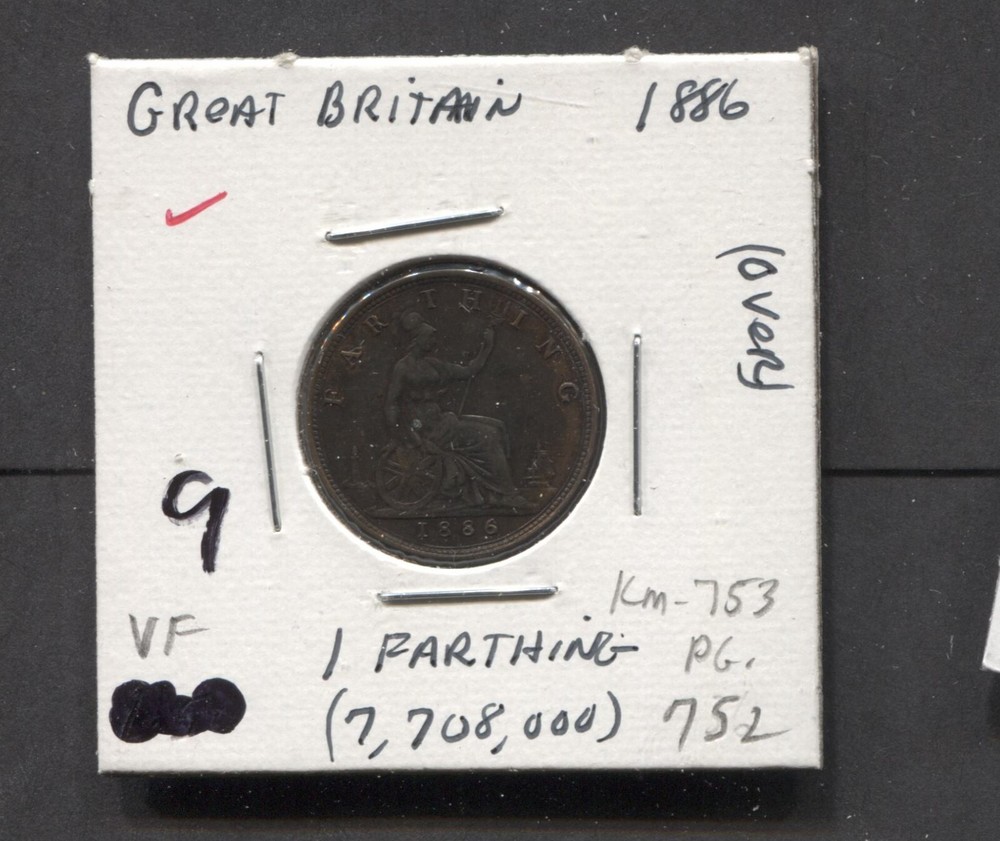 1886-Great Britain -VF/ 1 Farthing