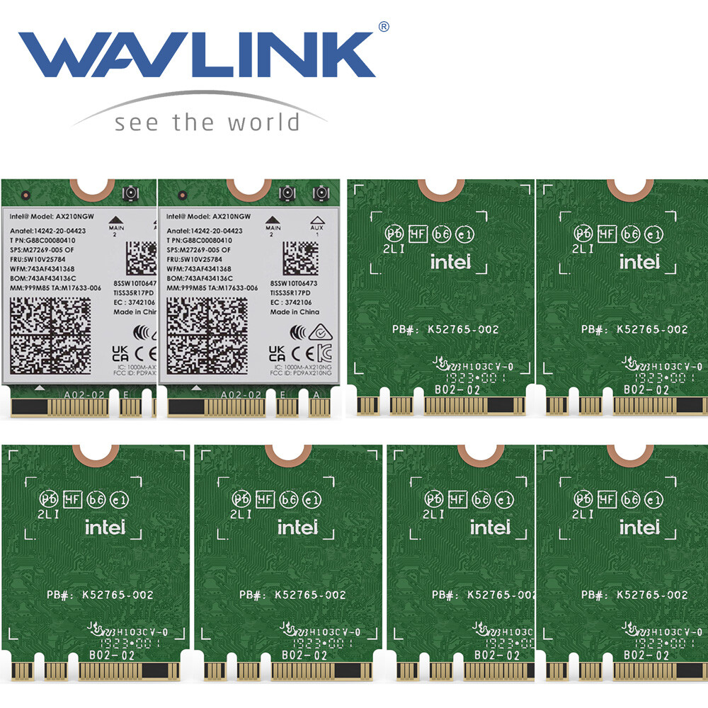 WAVLINK Lot Intel AX210NEW 5400Mbps Tri-Band Ethernet Network Adapter 2.4G/5G/6G