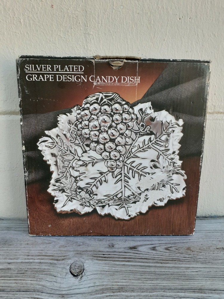 Godinger Silver Plated Grapes Design Candy Dish by Paul Revere Silversmiths