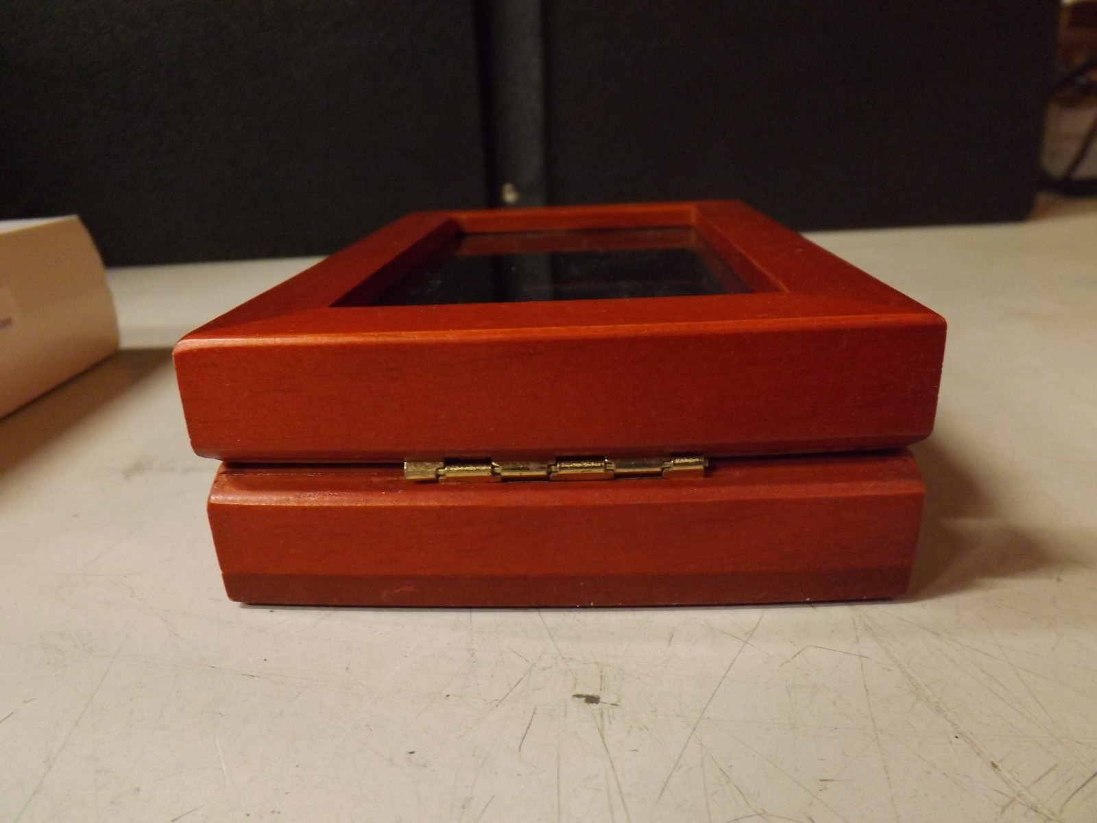 Wooden Display Box with Glass Window for Single Graded Coin Slab