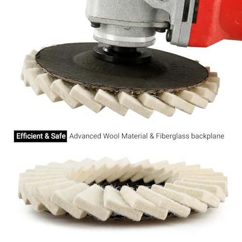 Wool Felt Polishing Wheels, Buffing Discs for Angle Grinder, High Density