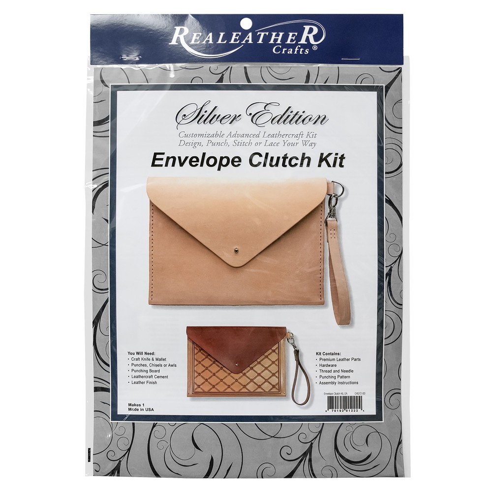 Realeather(R) Crafts Silver Edition Envelope Clutch Kit