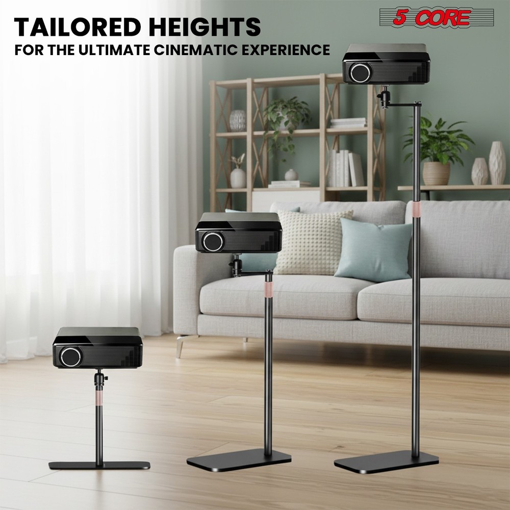 5 Core Projector Stand Floor Adjustable Heavy Base Universal Projectors Support