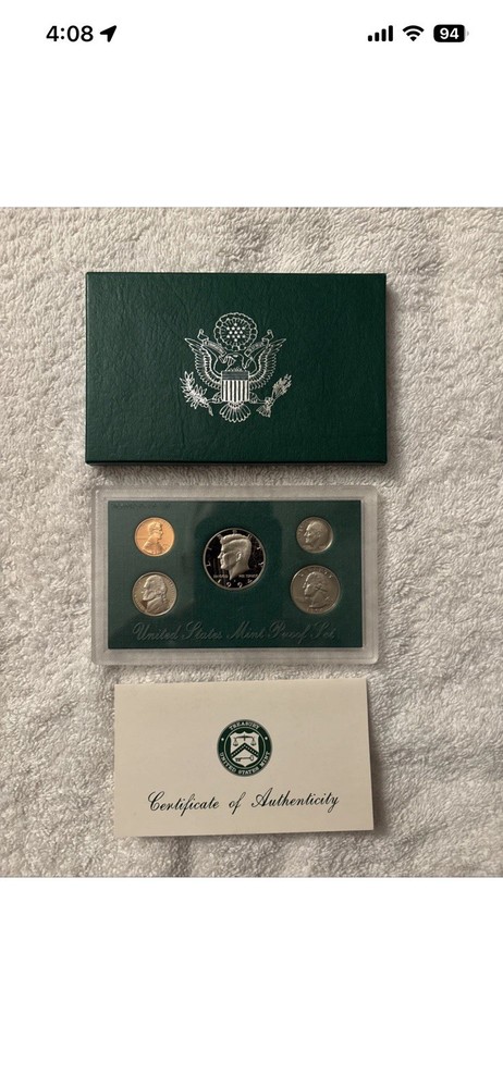 1994 US Mint Proof Set 5 Coin Set w/COA & Original Box.