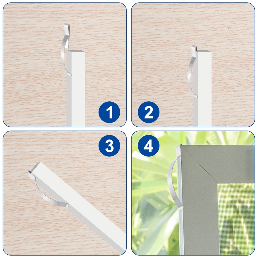 20Pcs Window Screen Tension Spring Corner Mount Flat Window Spring Clips