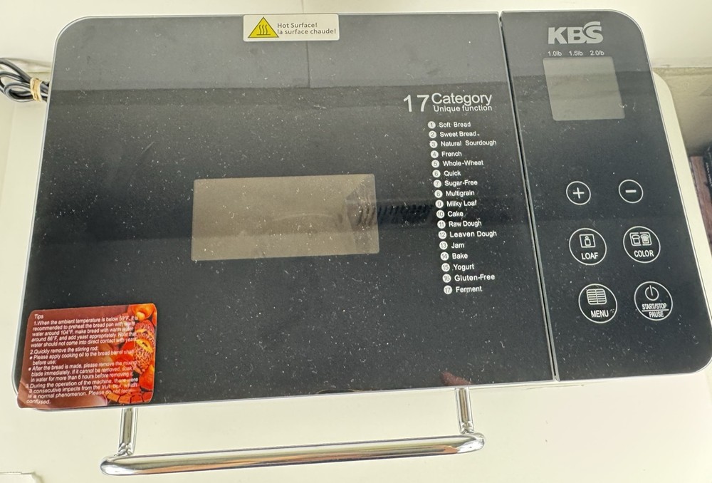 KBS Pro 710W Bread Maker 2LB 17-in-1 Automatic Bread Machine MBF-010