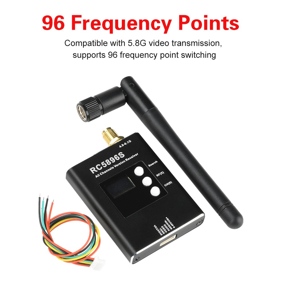 DC6-40V RC5896S Receiver 5.8GHz Video Receiver Compatible 5.8G Image Transmitter