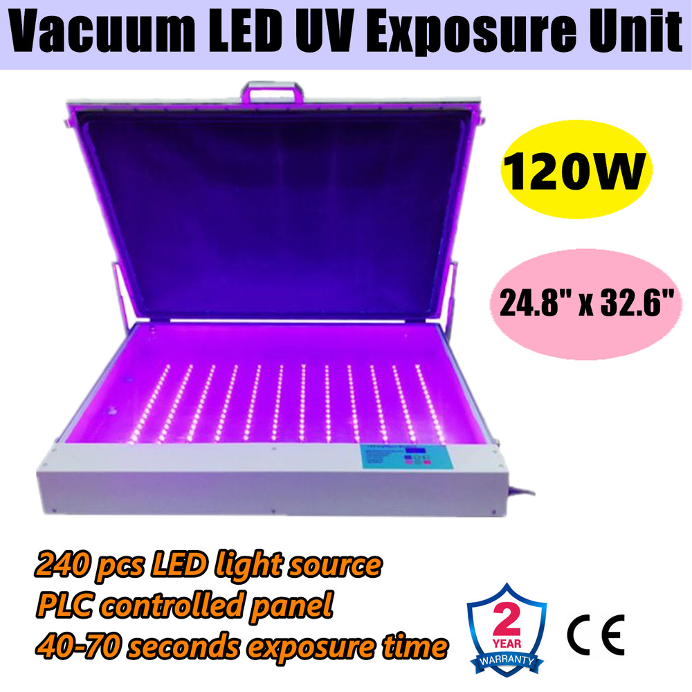 120W Tabletop Precise 24.8in x 32.6in Vacuum LED UV Exposure Unit Machine