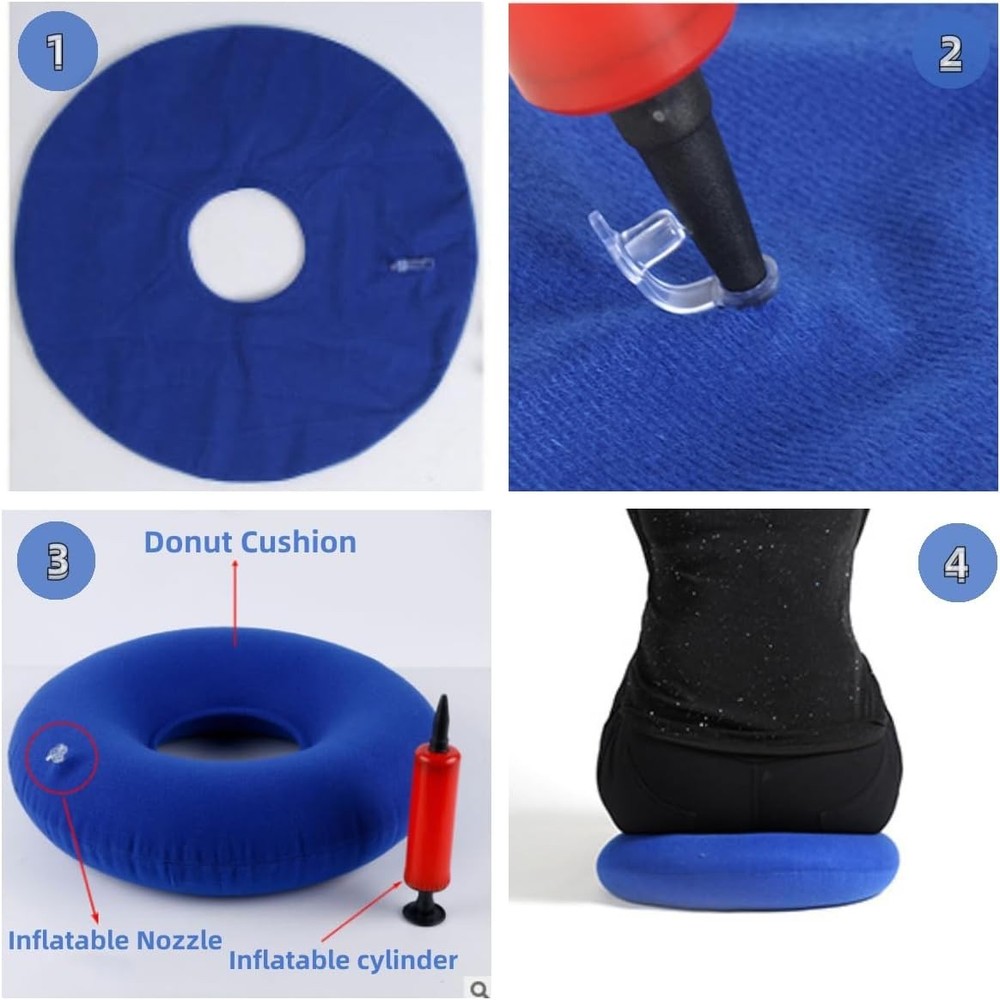 Easy-Clean Inflatable Seat Cushion for Sciatic Support – Nursing & Travel Use