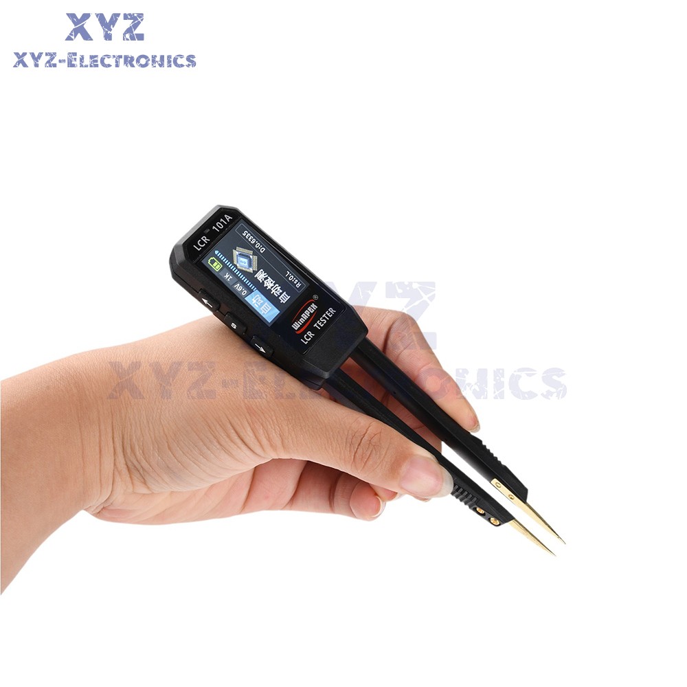 Mini Smart Tweezer LCR Meter SMD ESR Ohm Capacitance Inductance Diode Test TypeC