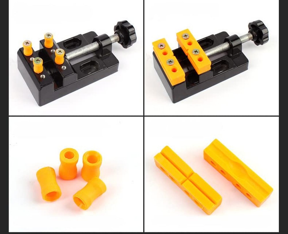Mini Bench Clamp Flat Table Vice Adjustable Drill Press Vice for DIY Jewelry ...
