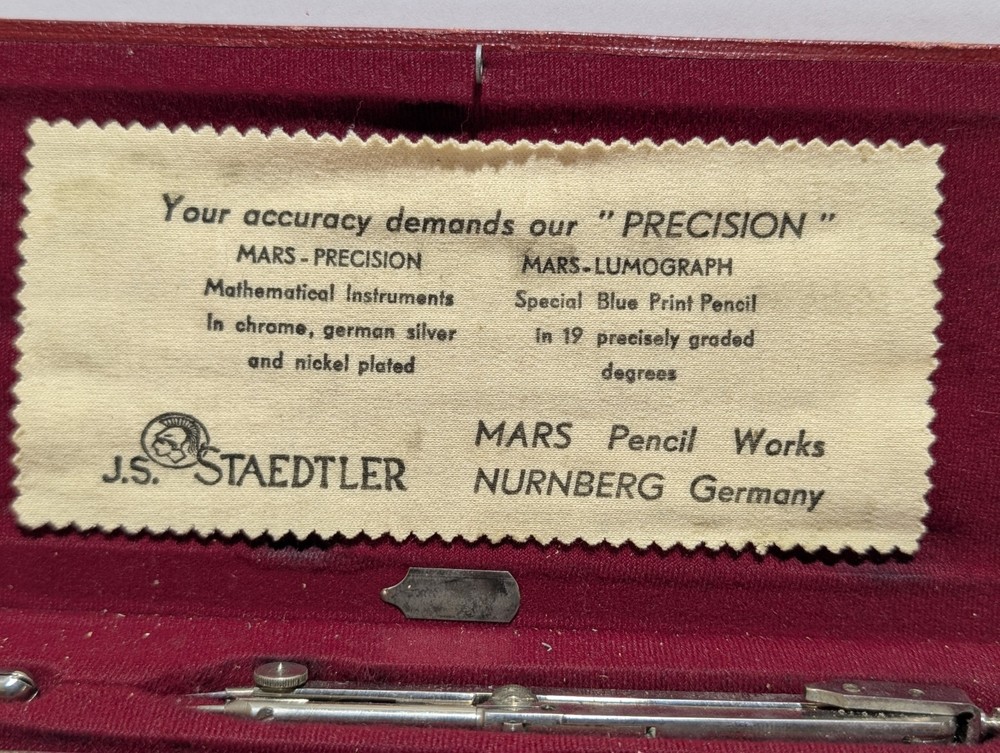 Vintage J.S. Staedtler Mars Drafting Tool Mathematical Instruments Germany