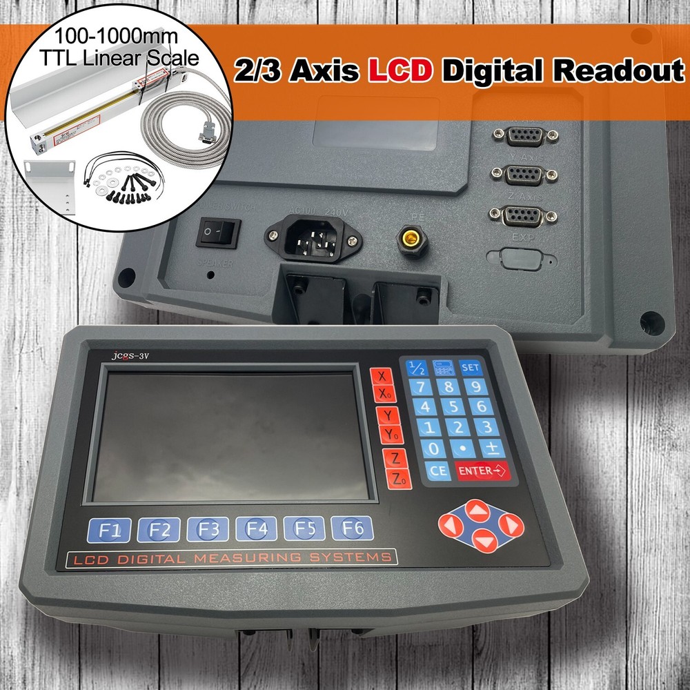 3AXIS LC Digital Readout&Mill Miling Machine Linear Scale(Any 3 Size you choose)