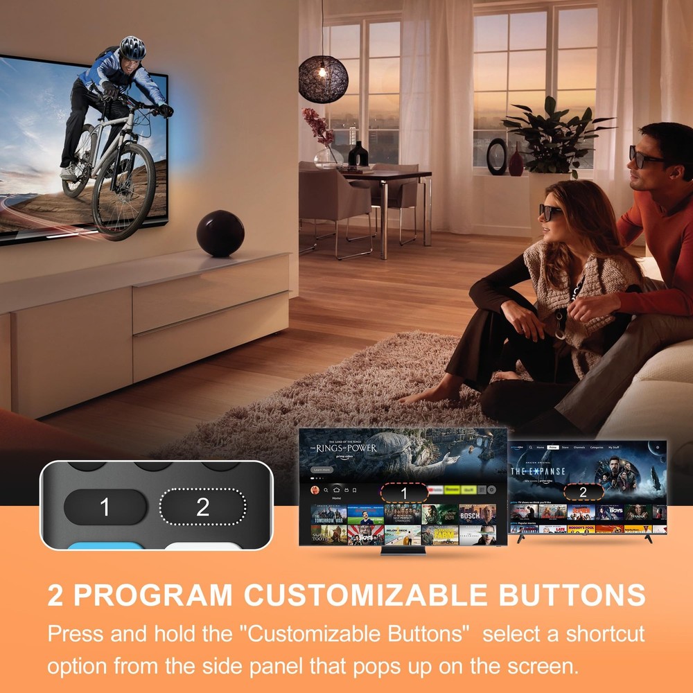 Replacement Remote Control Compatible with Fire Smart TV Stick Black