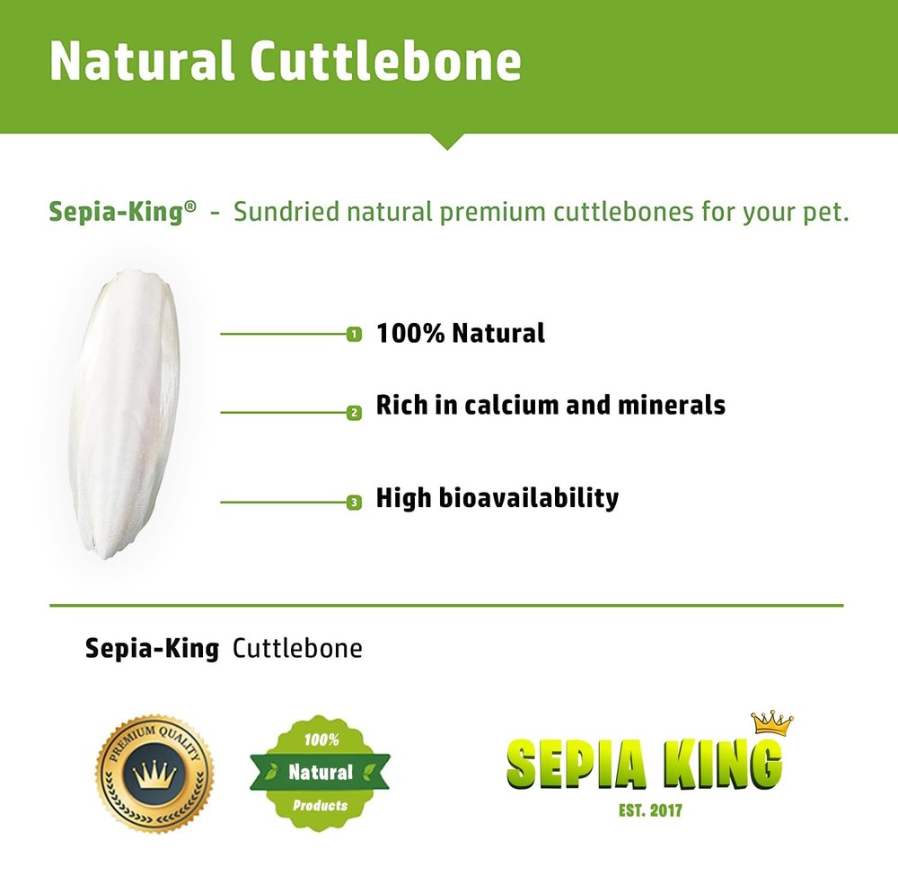 - Extra Large - 100% Natural Calcium Supplement - Premium Cuttlebone Perfect