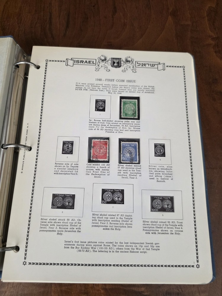 Israel Folder Stamps Over 170