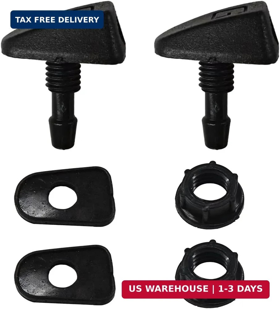 2 PCS Universal Car Front Windshield Washer Nozzles Kit, 0.31" Adjustable Single