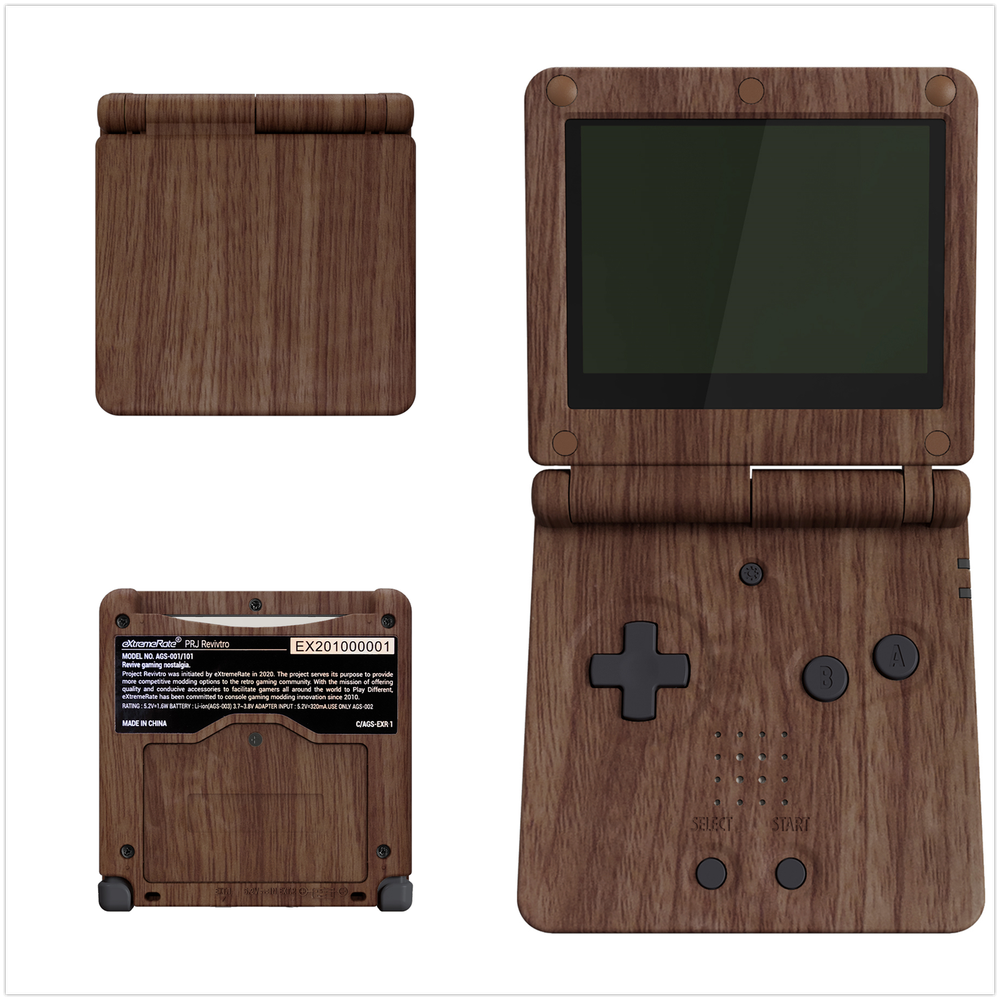 Full Housing Shell Button Replace Wood Grain for Nintendo GameBoy Advance GBA SP