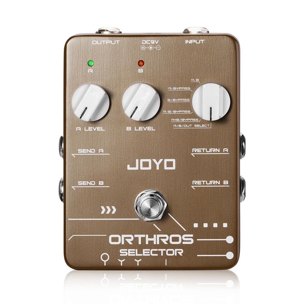 JOYO Line Selector Guitar Pedals 6 Mode Switch with AB 2 Effect Loops Coffee