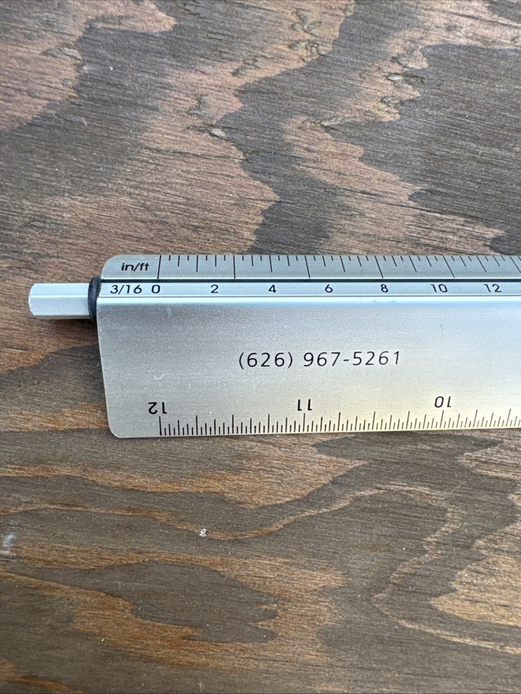 Rapid Rule 12” Drafting Architecture Adjustable Rotate Ruler ~ NICE!