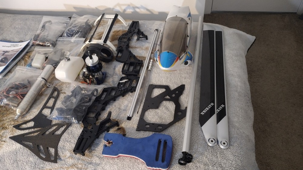 Hirobo SST-Eagle Freya X Spec 90 W Electronics & OS 70 Engine, Blades Included.