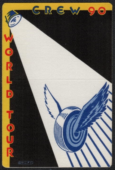 Bob Dylan Backstage Pass - 1990 World Tour Cloth Pass