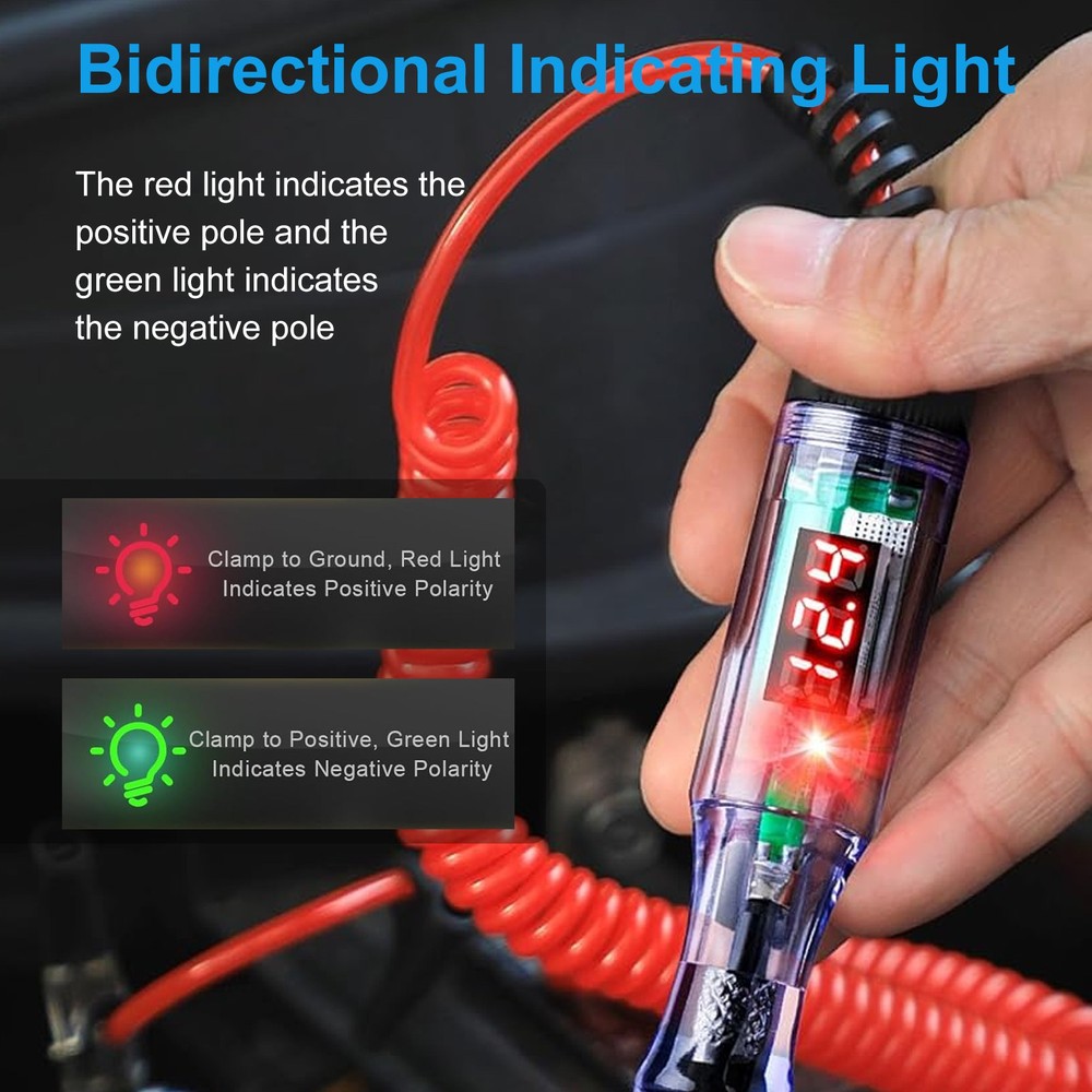 Automotive Digital Circuit Tester 5-90V LED Test Light Probe Car Electrical Tool