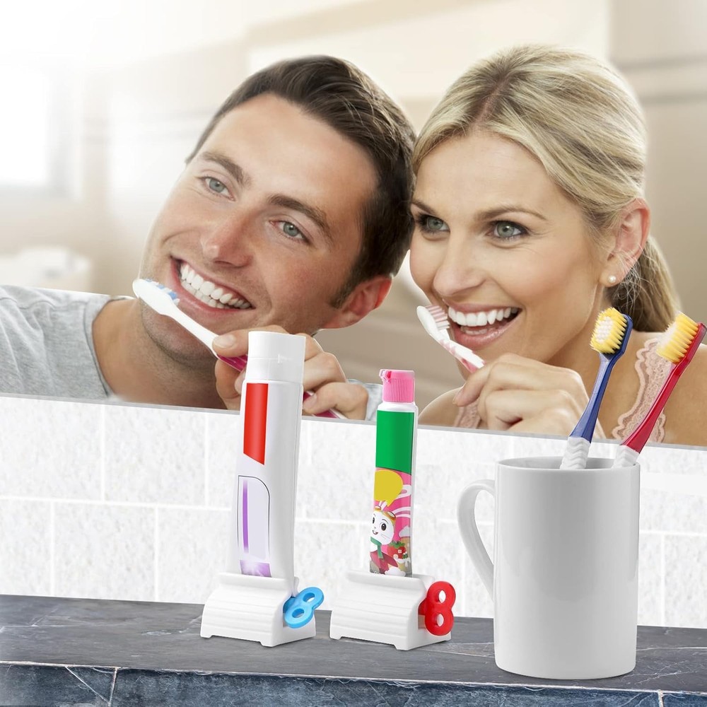 Rolling Tube Toothpaste Squeezer Toothpaste Seat Holder Stand for Bathroom