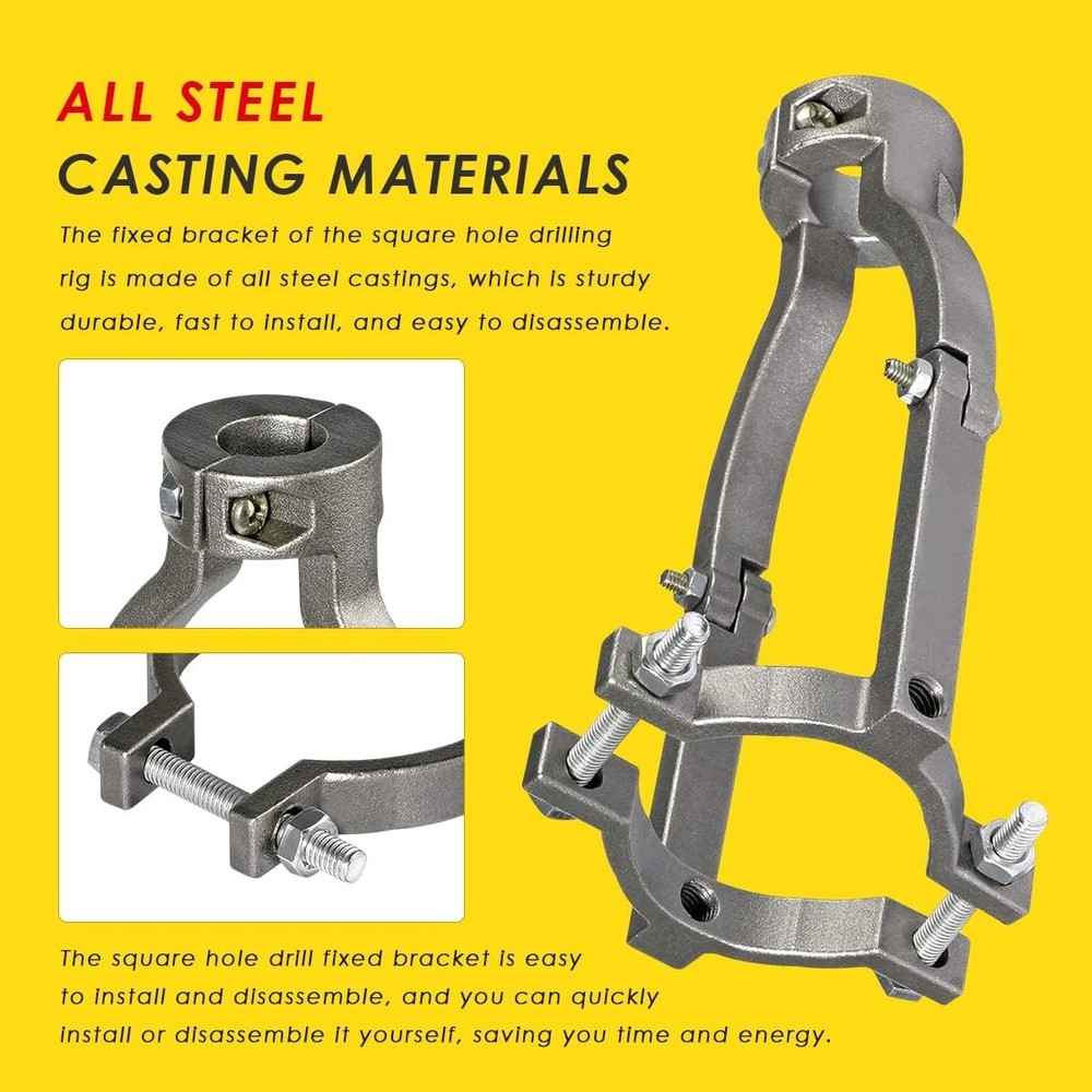 Square Hole Drill Bit Adapter for Easy Installation and Disassembly Mortising...