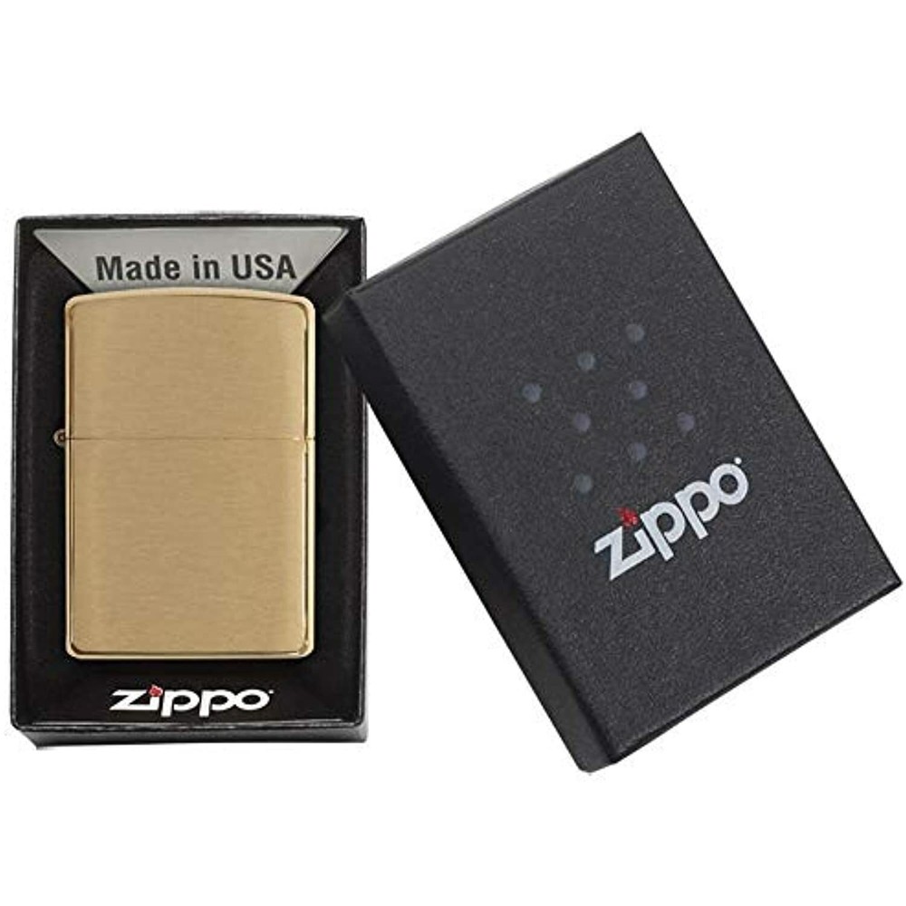 Zippo Lighter Solid brass with brushed finish