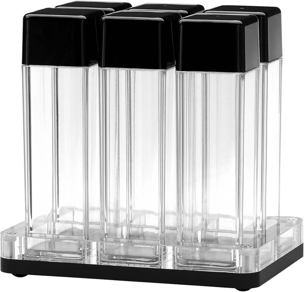 6 Tubes Coffee Bean Cellars with Stand & Hopper - Single Dose Coffee Bean Vaults