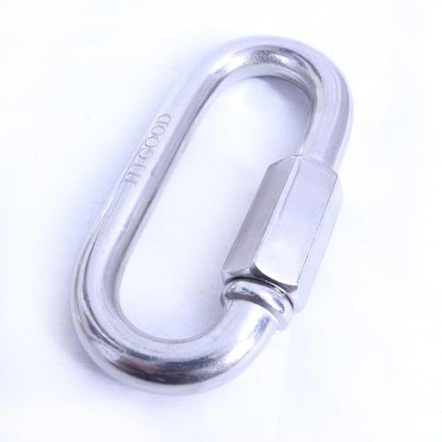 3.5 Inch 304 Stainless Steel Carabiner and Stainless Steel Chain Quick 3.5inch