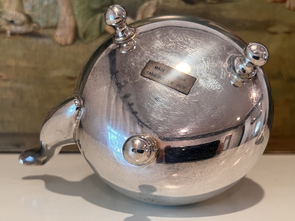 VTG MINI SILVER PLATED TRIPOD TEAPOT/KETTLE- INDIA
