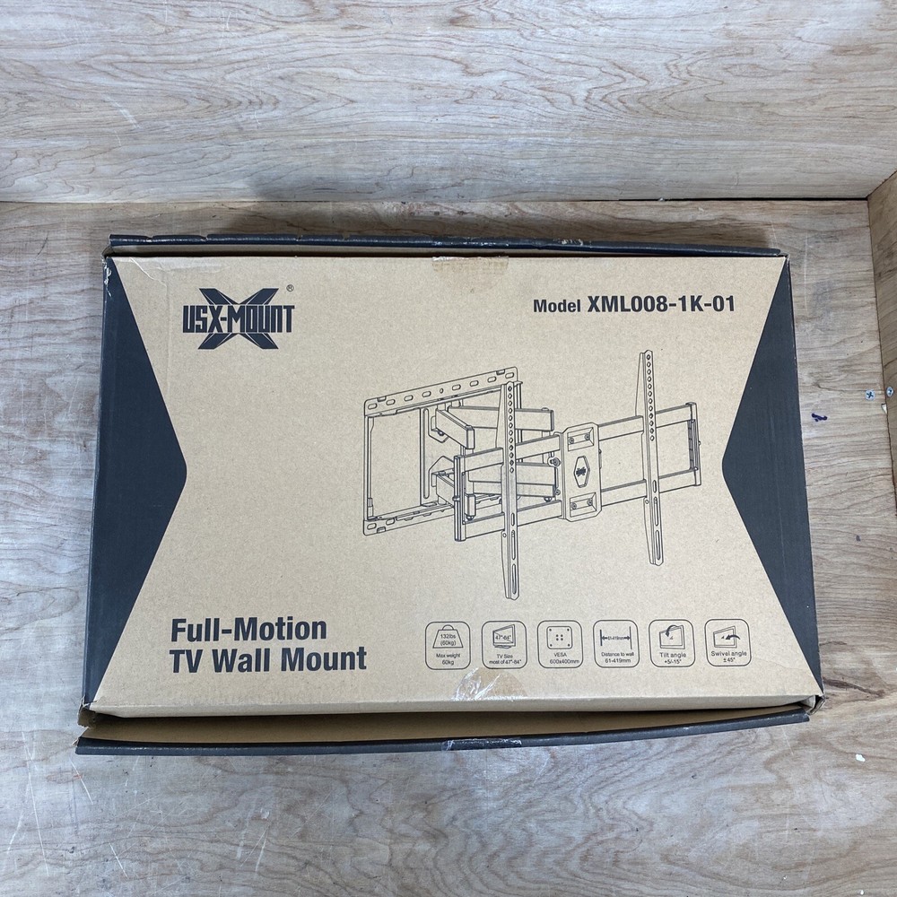 USX-MOUNT Full Motion TV Wall Mount Model XML008-K-1