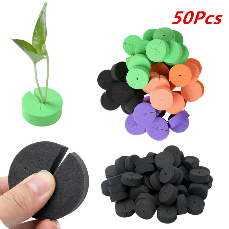 50 Garden Clone Collars Neoprene Foam Inserts Sponge Block for Hydroponics Clone