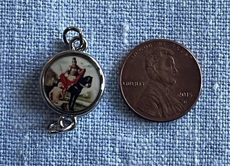 St Martin De Tours Rosary Beads Links Connectors Silver Tone