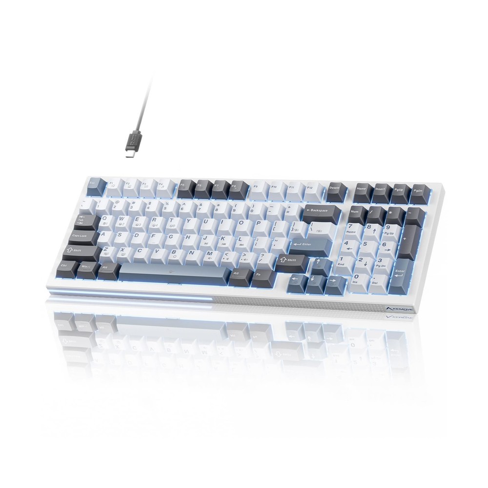 KEMOVE K98SE Mechanical Gaming Keyboard, 98 Keys LED Backlit Programmable Key...