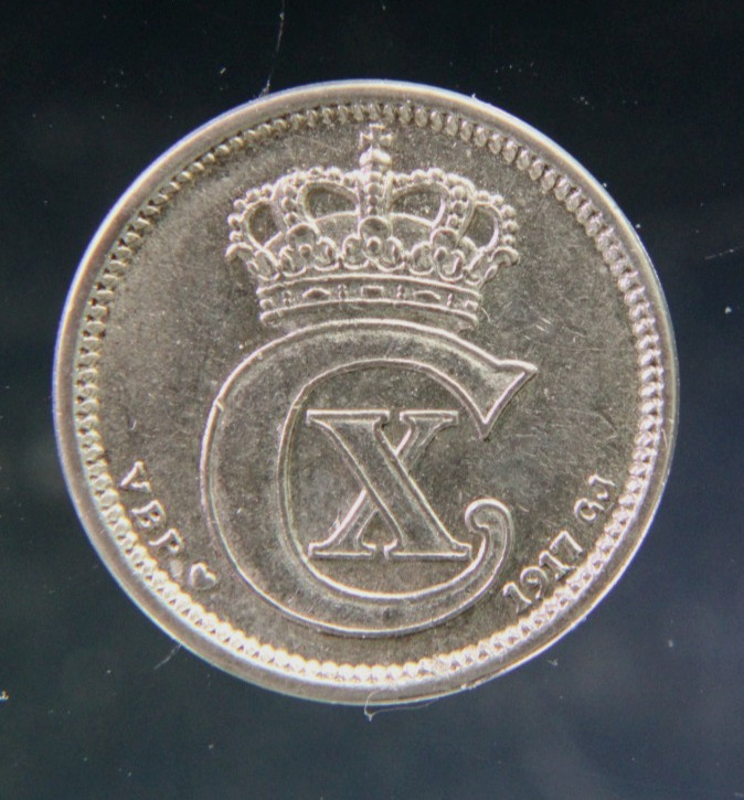 Denmark 10 Ore 1917 Silver coin