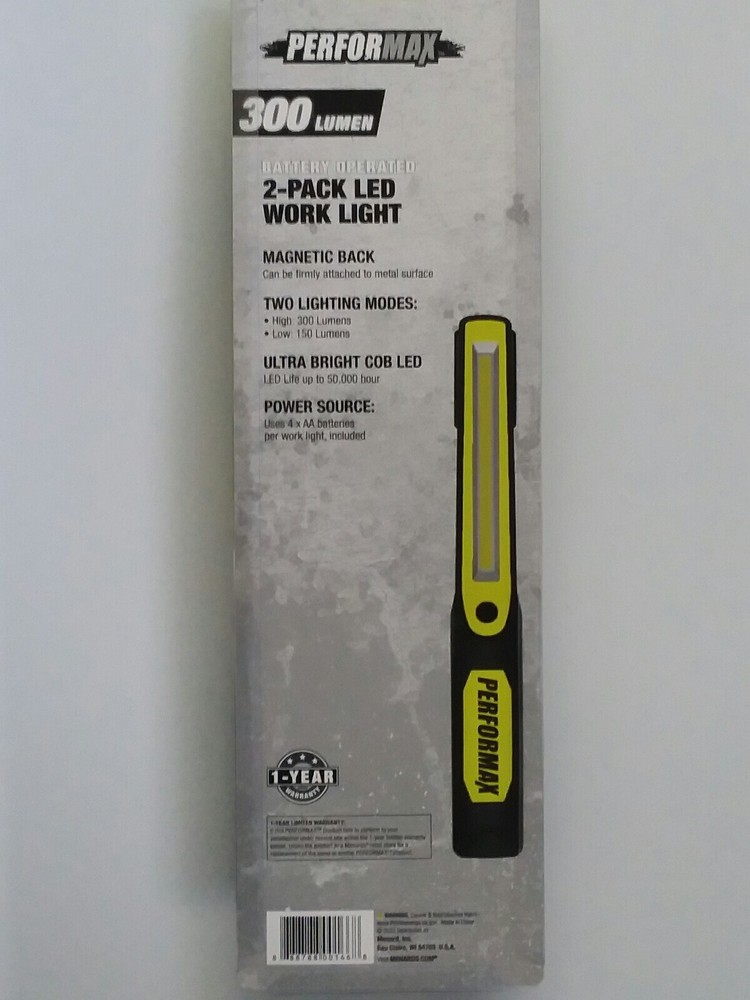 Performax 300 Lumen Handheld Work Light - 2 Pack