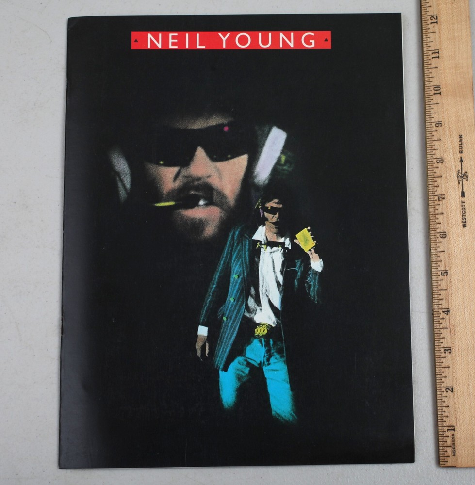 Vintage 1983 Neil Young Tour Program Trans & Everybody's Rockin'