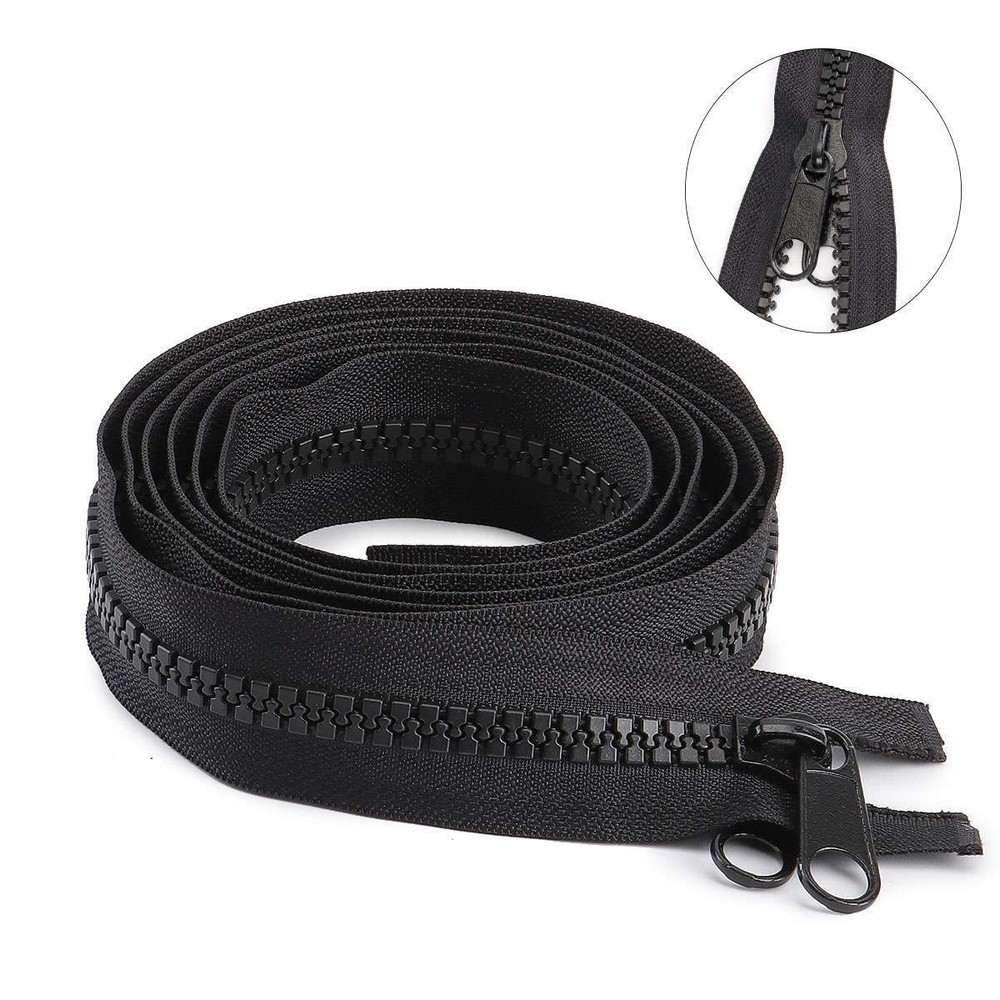 1/2/4M Double-Sided Zipper Heavy Duty Jacket Separating Pull Metal Marine Grade