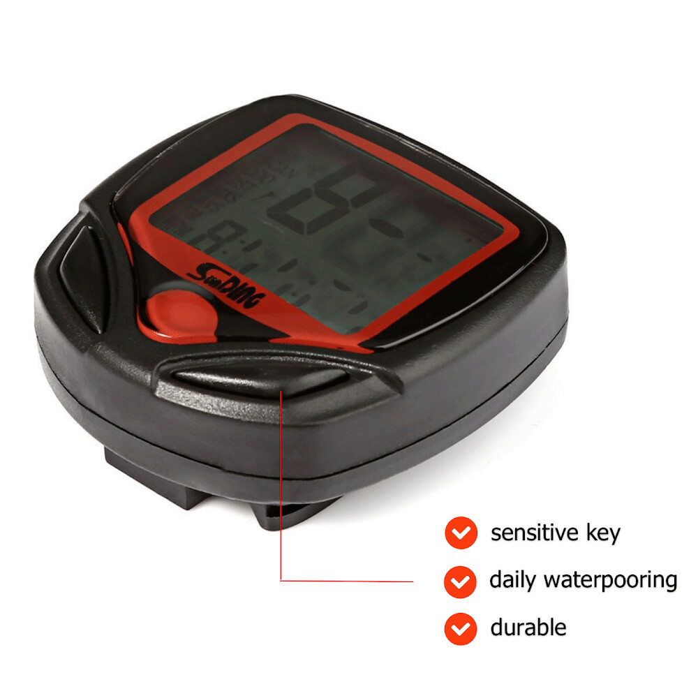 3PCS Waterproof Bike Cycle LCD Display Digital Computer Speedometer Odometer