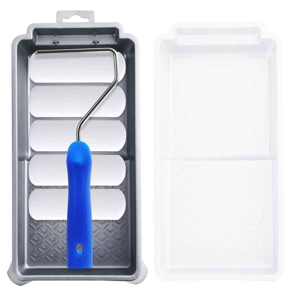 Foam Paint Roller, 8 Pack 4 Inch Paint Roller Kit, Complete 4" Mini Paint Roller