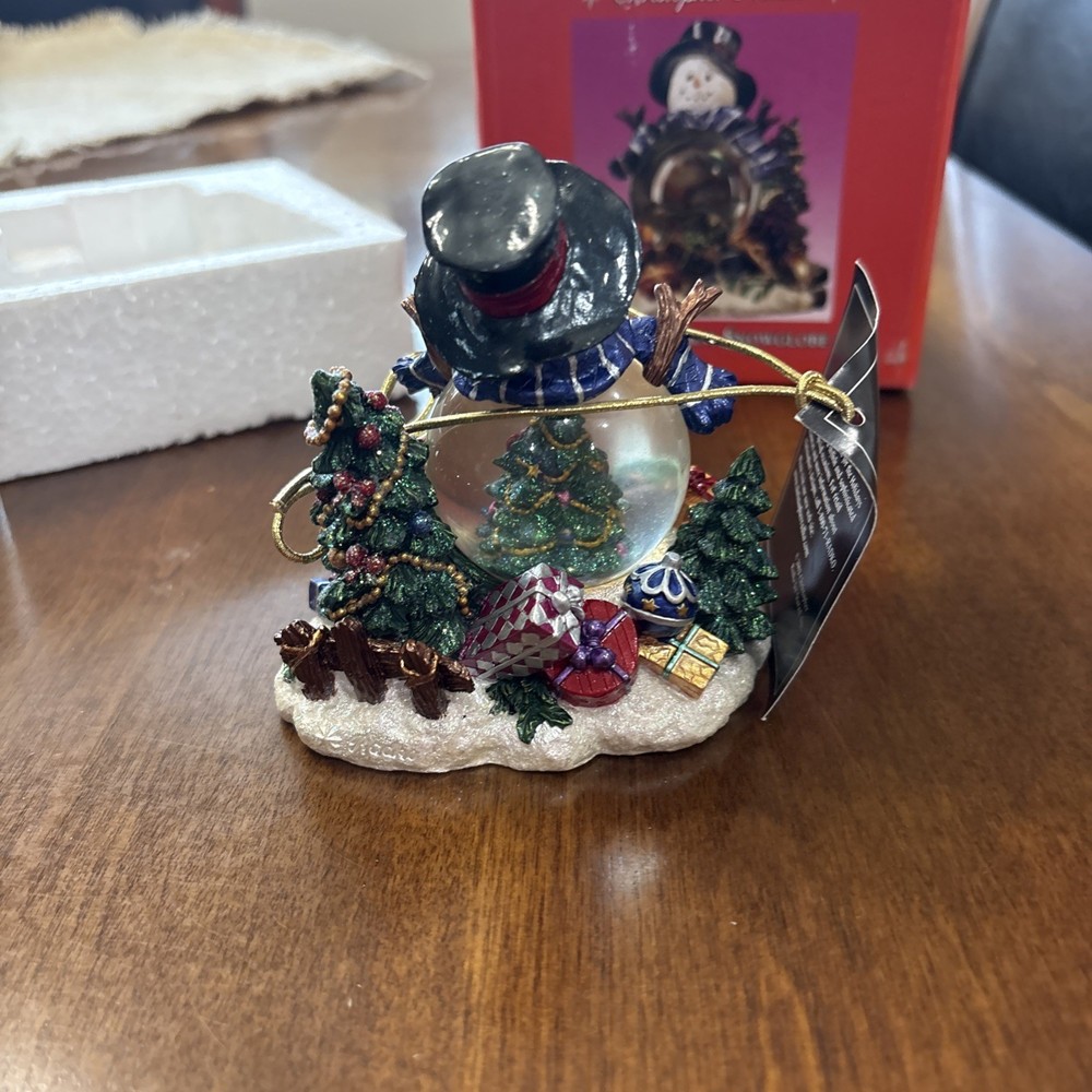 Christopher Radko Snowman Mini Snowglobe Figurine 4" in Box