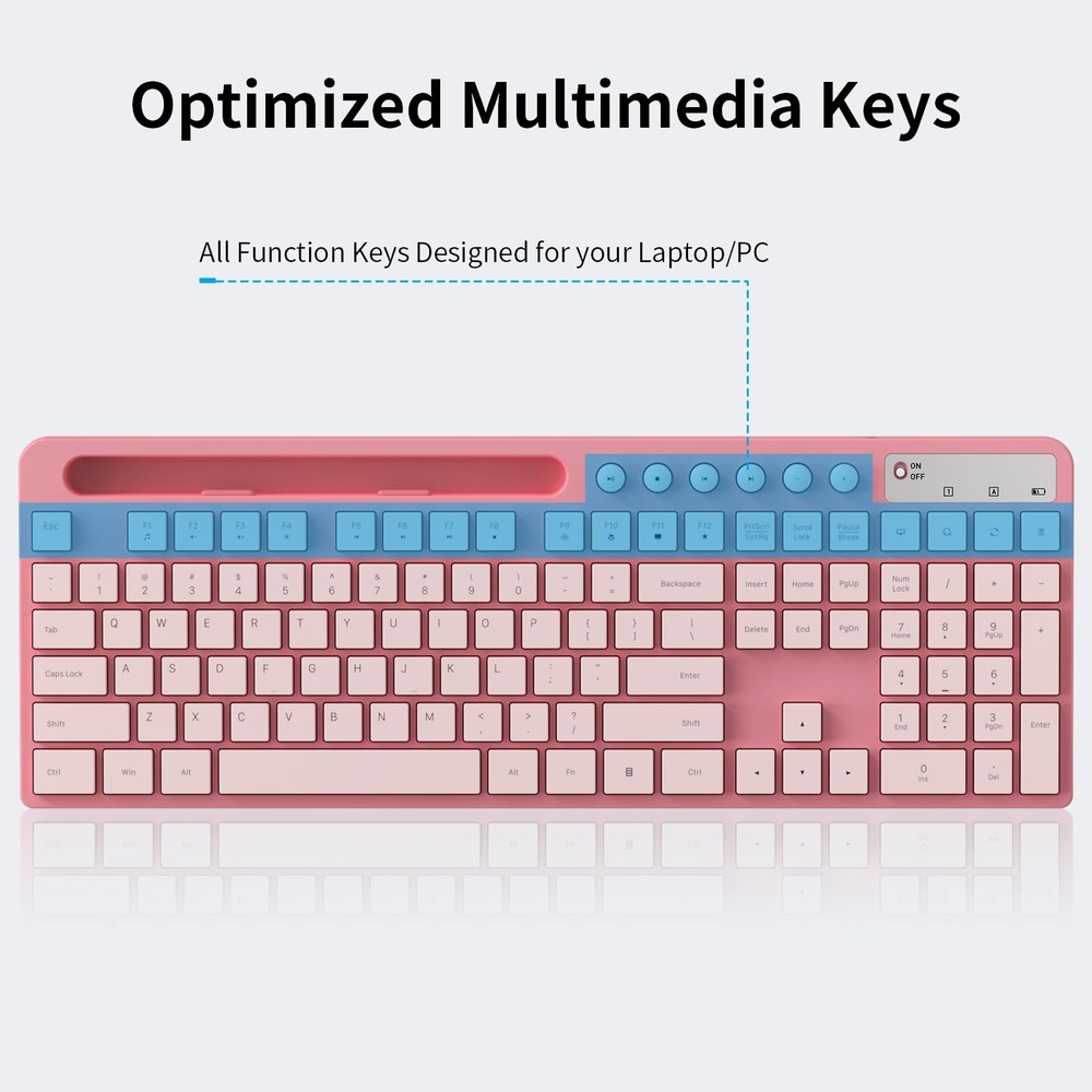 Wireless Keyboard and Mouse Combo, 2.4G Ergonomic Wireless Computer Keyboard ...