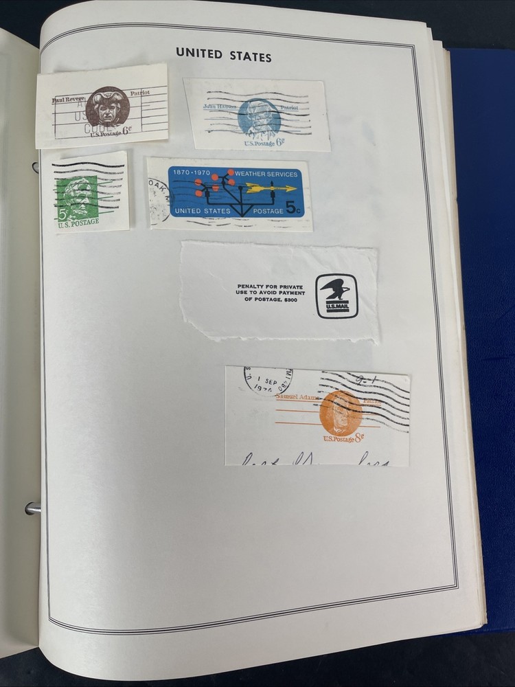 Vintage Collection Of Over 630 Stamps In United States Liberty Stamp Album